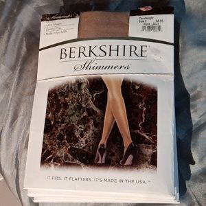 Berkshire shimmers ultra sheer control top color is candlelight size is 2